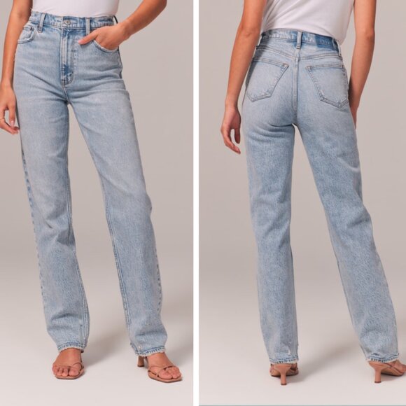 Abercrombie & Fitch Denim - Abercrombie & Fitch Light Blue Straight Leg Jeans